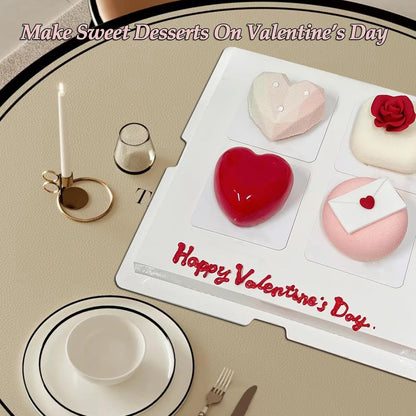 Valentine's Day Silicone Molds, 2PCS Large 3D Diamond Heart Shape Chocolate Molds for Baking