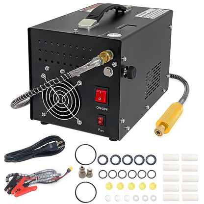 NUOGE Portable Air Compressor, 300W Electric, 4500 PSI Max Pressure, 40 Amp, Metal Construction, 60cm Hose