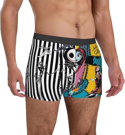 Skiennix Nightmare Christmas Men's Underwear Briefs - Breathable Stretch Novelty Shorts