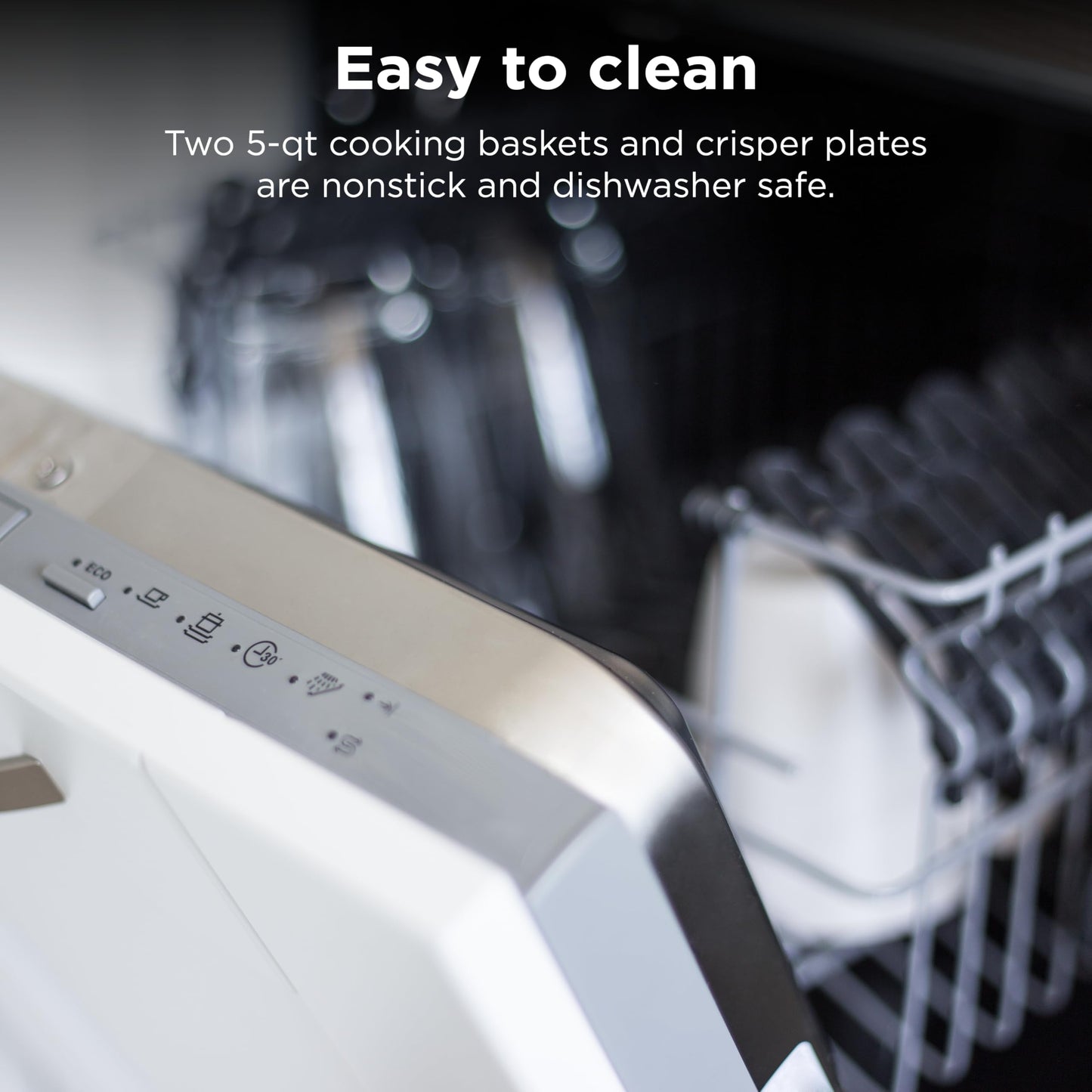 Ninja Foodi Air Fryer w/ Smart Cook Thermometer | 6-in-1 Air Fry, Roast, Bake, Dehydrate & More | DualZone™ Match Cook & Smart Finish, 2 Independent Baskets | XL 10 Qt, Stainless Steel | Black, DZ550