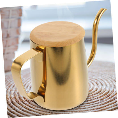 SOLUSTRE 1pc Manual Kettle Tea Pot Drip Kettle Long Spout Stainless Steel Pot for Stovetop Gooseneck for Home Use