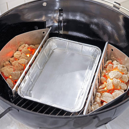 Matchwaves Drip Pans for Weber, Disposable Aluminum Foil Grease Trays for Weber Grills, Universal Replacement Liners for Weber Series, 8.6" x 6" - 20 Pcs