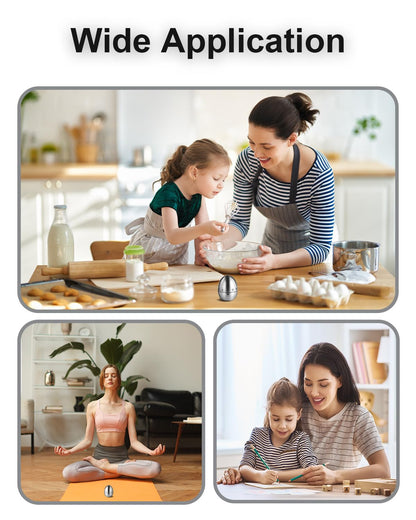 INTRESTIN Kitchen Timer for Cooking, 60 Minutes Mechanical Timer - No Batteries Required, Stainless Steel Egg-Shape Cute Countdown Clock for Cooking, Learning, Exercises, Gaming
