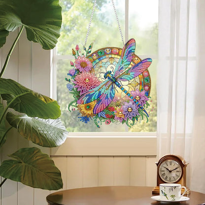 AIBOERL Diamond Art Hanging Kit for Adult,Special Shaped Rhinestone,Double Sided 5D DIY Acrylic Diamond Art Painting Window Pendants Home Garden Wall Hanging Kits Hanging Ornament (2 Pack Bird)