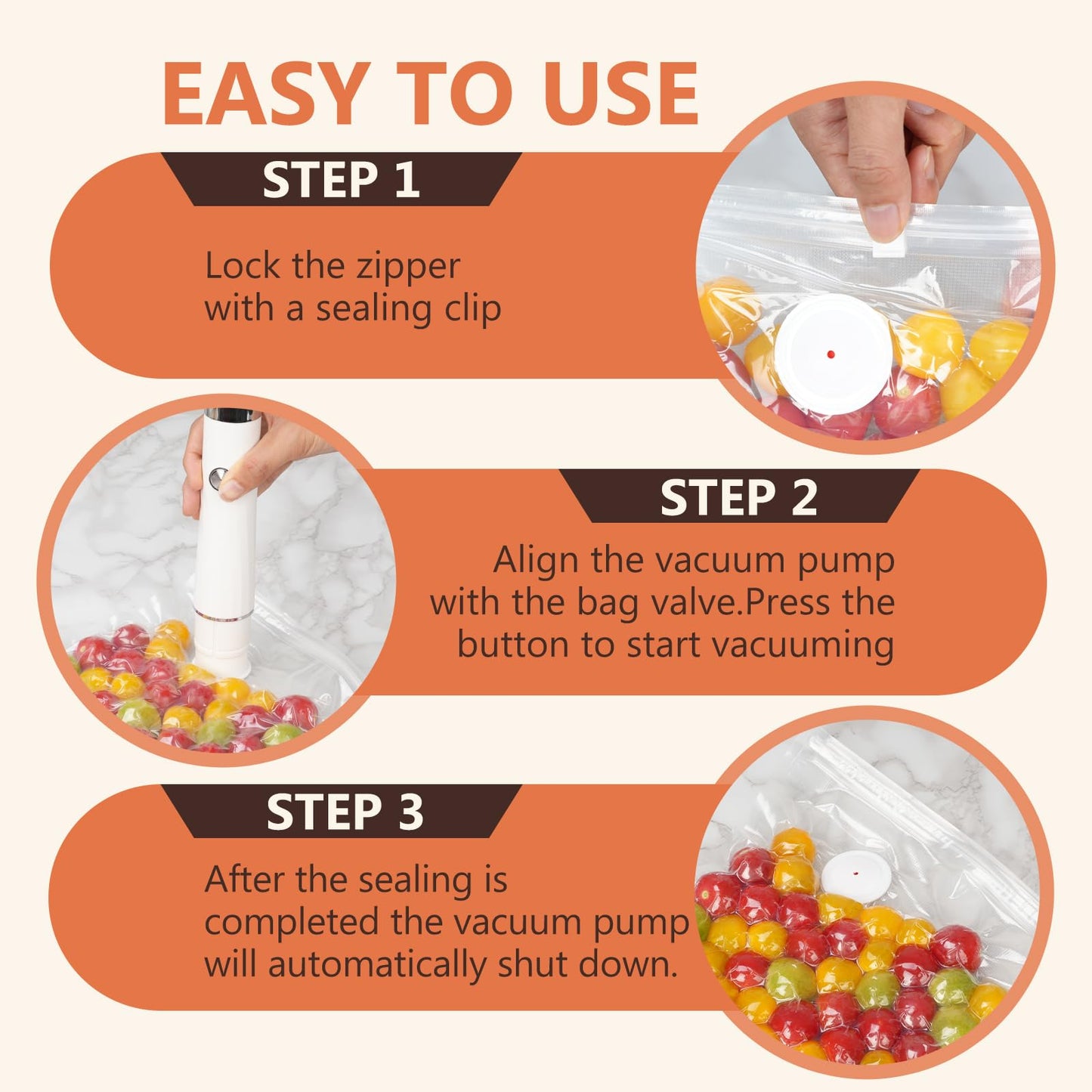 Kayiant Vacuum Sealer For Food (Compact Vacuum Sealers+30 Reusable Vacuum Bags), Powerful Handheld Vacuum Sealer for 10X Preservation & Fresh