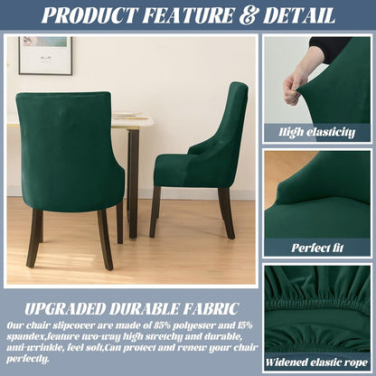Wingback Side Chair Cover Slipcover Velvet Stretch Arm Chair Protector Accent Chair Cover Slipcover Washable
