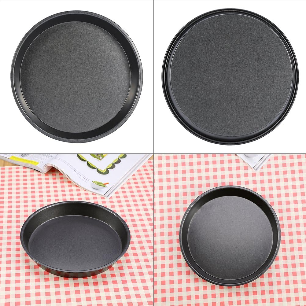 Yosoo 8 Inch Carbon Steel Non-Stick Round Pizza Pan, Microwave Oven Baking Dish