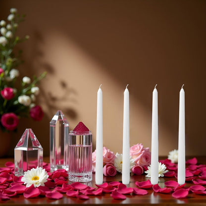 CANDLESEE 12 Pack White Taper Candles丨Taper Candles 10 Inch Dripless丨Unscented & Smokeless Candlesticks Bulk丨7-8 Hours Long Burning Tall Candles丨Ideal for Christmas Weddings Parties Dinner