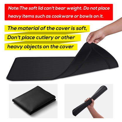 FLASLD Soft Gas Stove Burner Cover Fabric Mat, 29.5×21 Inches Foldable Easy Clean Gas Stove Protector, Anti Dust Stove Covers, Washable Stove Guard Top Protector