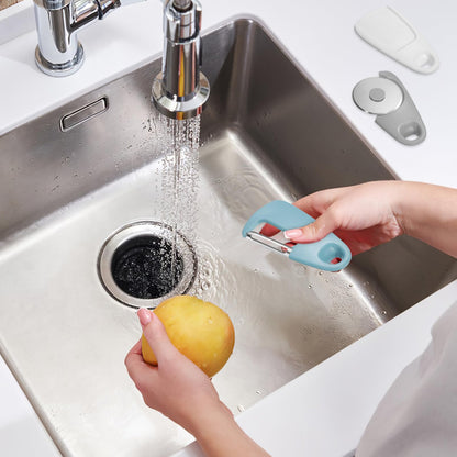 HOLIDYOYO Kitchen Tool Set 5 Pieces with Potato Peeler Cheese Grater Pizza Wheel Bottle Opener and Fruit Peeler Compact Space Saving Kitchen Gadgets for Home Cooking