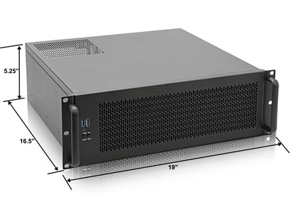 RackChoice 3U Rackmount Server Chassis ATX/Micro ATX/Mini-ITX (8x3.5 or 6x3.5+2x2.5,with Front 3x120mm Fan Support Standard ATX PSU or SFX PSU (Using the ATX to SFX Bracket with Chassis)