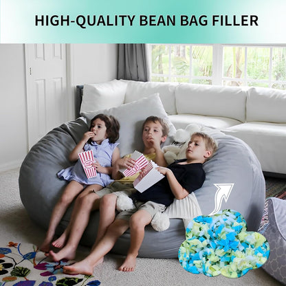 12lbs Shredded Memory Foam Bean Bag Filler, Soft and Convenient Bean Bag Filling Pillow Stuffing for Beanbag, Couch