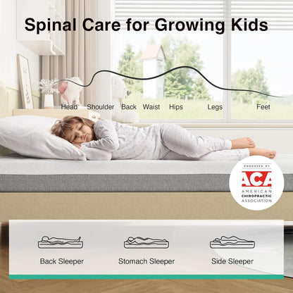 Novilla Twin XL Mattress - 6-Inch Gel Memory Foam for Cool Sleep & Pressure Relief | Medium Firm XL Size