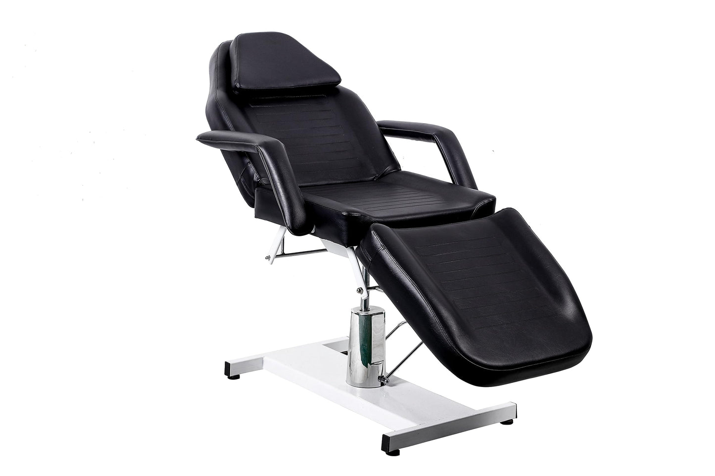 Eastmagic Hydraulic Facial Bed Beauty Bed Spa Facial Chair Reclining Lash Chair Tattoo Chair with Removable Handrest Black