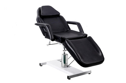 Eastmagic Hydraulic Facial Bed Beauty Bed Spa Facial Chair Reclining Lash Chair Tattoo Chair with Removable Handrest Black
