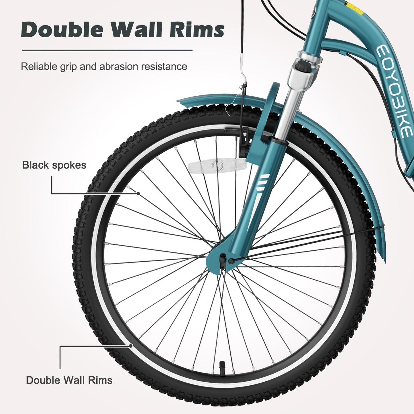 ABORON Adults Tricycle, 3 Wheels Bike for Adult, Tricycle for Adults, Double-Wall Wheel Rims, for Women Men Exercise Outdoor Sports