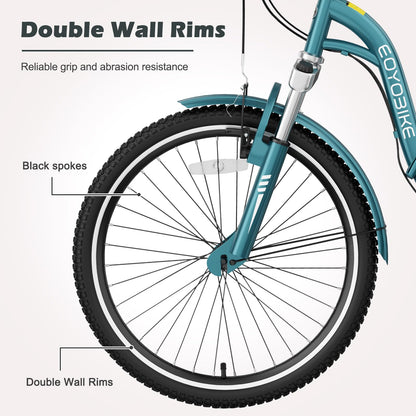 ABORON Adults Tricycle, 3 Wheels Bike for Adult, Tricycle for Adults, Double-Wall Wheel Rims, for Women Men Exercise Outdoor Sports