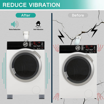 SEISSO Anti Vibration Pads, Noise Cancelling Rubber Feet Mat for Washing Machine, Stabilizer Prevents Walking