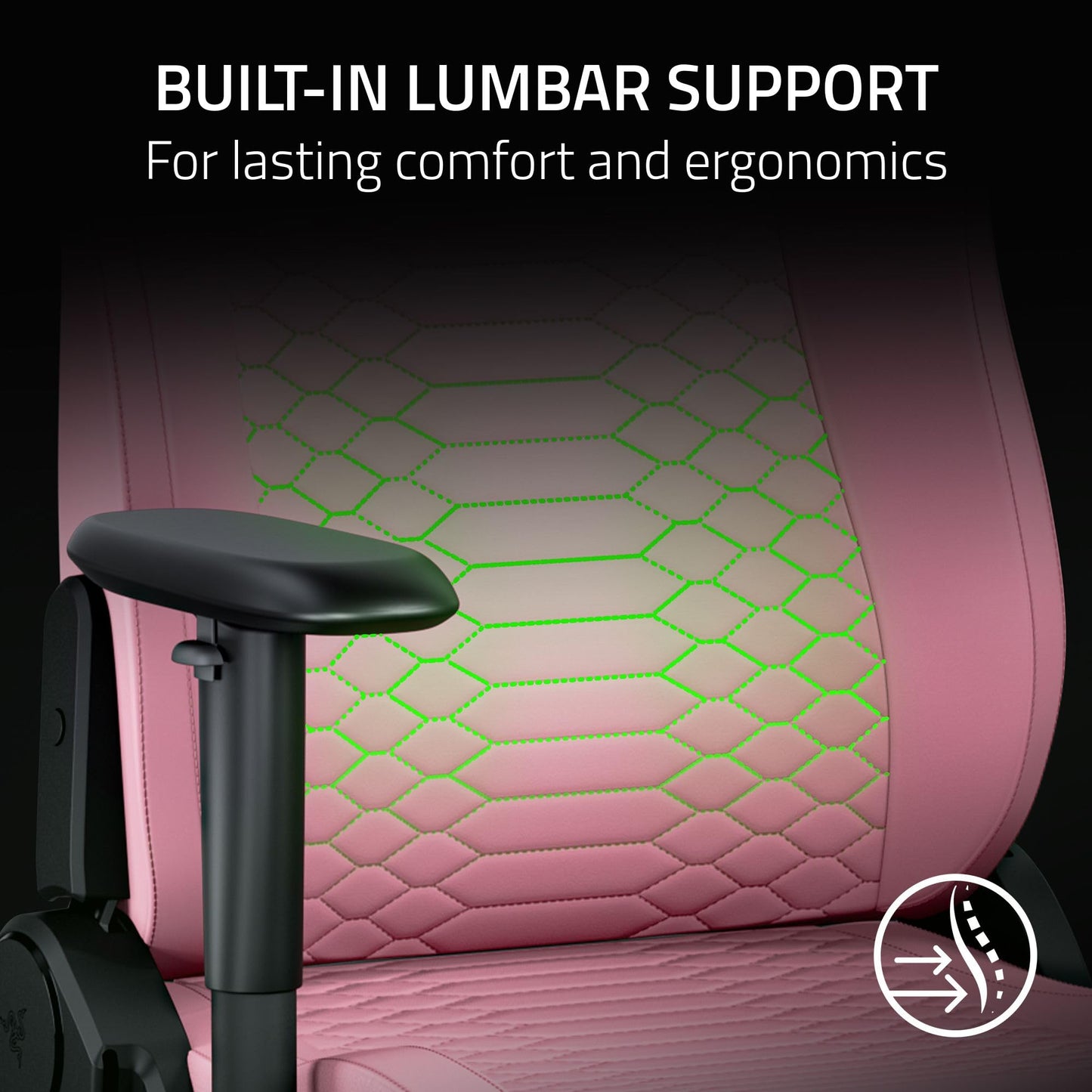 Razer Iskur V2 X NewGen Ergonomic Gaming Chair — Built-in Lumbar Support, Cooltouch Gen-2 EPU Leather, Ultra-Wide Seat Base, Adjustable 152 Degree Recline, Foam Cushions — Quartz
