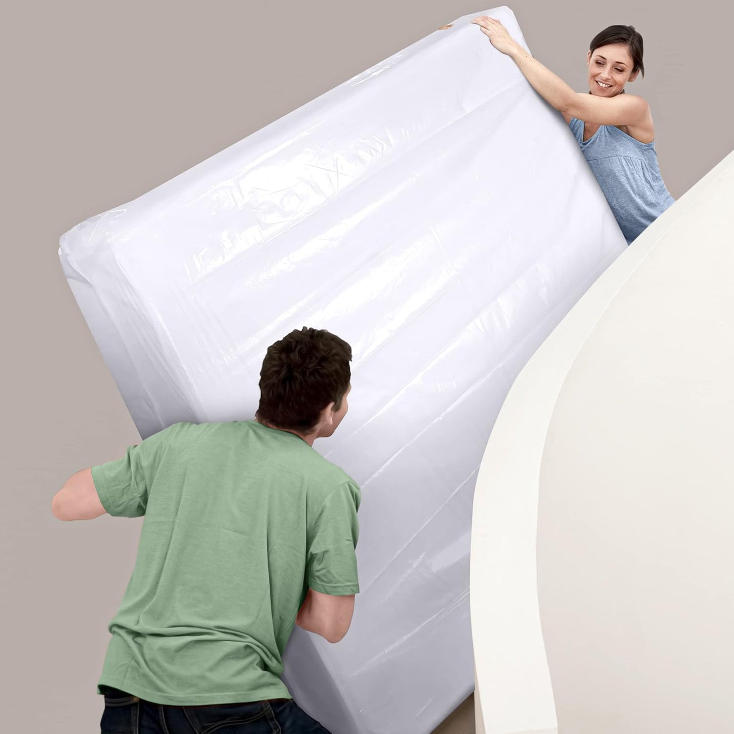 Utopia Home Queen Size Mattress Cover - Heavy Duty 4 Mil Plastic Bag for Easy Moving | Fits Mattresses Up to 14 Inches
