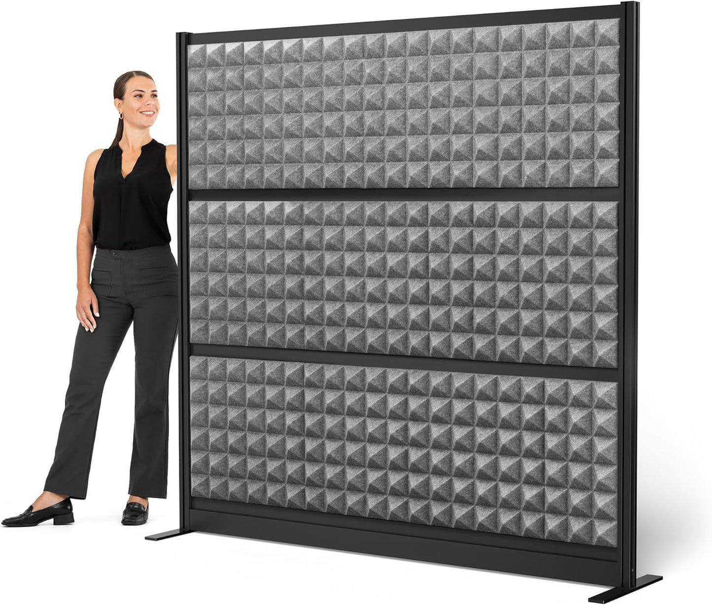 Stand Up Desk Store Studio Modular Wall and Sound Absorbing Room Divider | Sound Dampening Acoustic Panels for Office Cubicle | Noise Reduction and Noise Canceling Office Partition (70'' x 70'')
