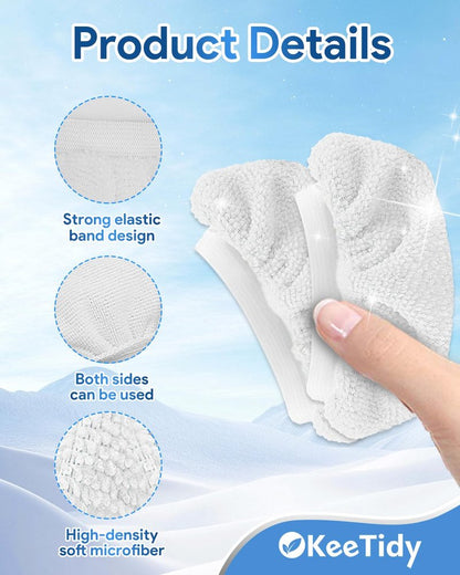 KeeTidy 15 Pack Handheld Steam Cleaner Pads Steamer Attachments Steam Mop Accessories Cloth Compatible with Bissell Steam Shot Universal Reusable Washable Steam Pad Clothes Fit for Wagner Spraytech