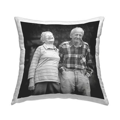 Personalized Throw Pillow – Custom White Square Indoor Cushion 18x18 – Add Your Text – Stupell Industries – Made in USA Home Décor