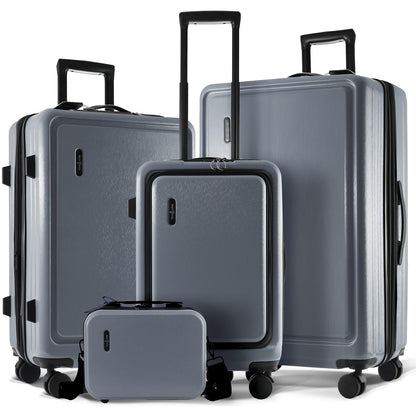 TRAVELARIM Hard Shell Luggage Sets with Spinner Wheels 4 Piece, Expandable Large Suitcases with TSA Lock, Travel Large Suitcase Set, Teal Luggage Set
