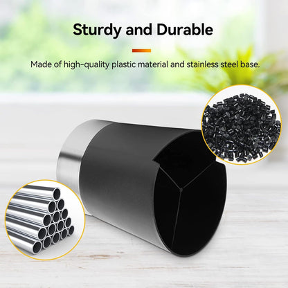 Straw Holder for Countertop, 3 Grid Stainless Steel Dispenser for Drinking Straws and Coffee Stirrers