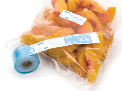 RSVP International Freezer Labels with Convienient Plastic Dispenser, 100 Count, 2.25x1.25, Snowflake