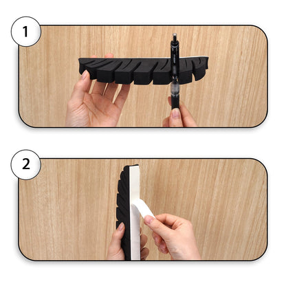 JANKOW Paint Brush Holder Drying Rack, 2Pcs Multifunctional Pen Rack, Black