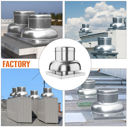 SierraSquad 2400 CFM Upblast Roof Exhaust Fan, Direct Drive Commercial Ventilation Fan with 25" Base for Restaurant, Warehouse, and Industrial Use