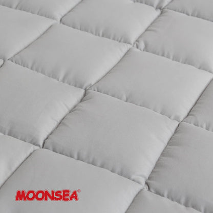 Moonsea Toddler Nap Mat with Fleece Minky Blanket, Lightweight, Soft Perfect for Kids Preschool, Daycare, Travel Sleeping Bag Boys and Girls, 21" x 50" Fit Standard Cot, Grey Elephant