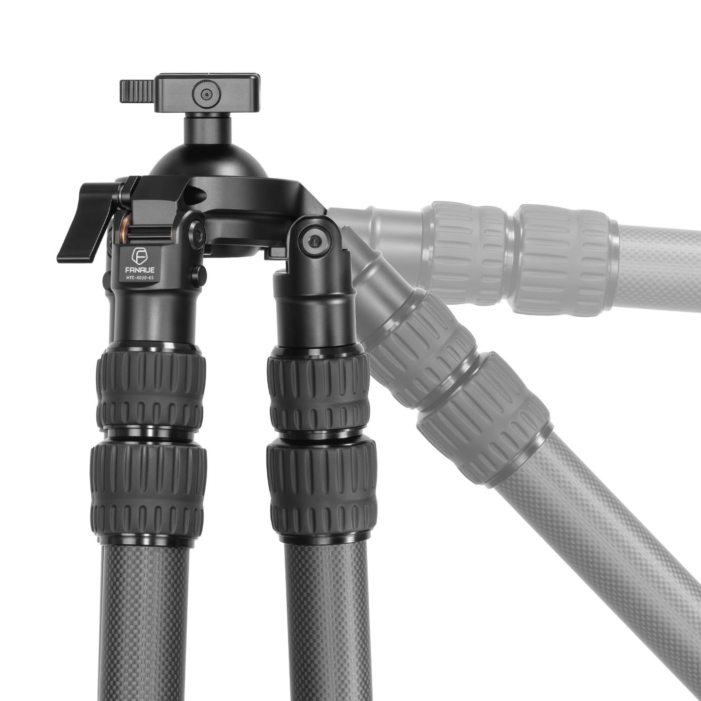 FANAUE Carbon Fiber Tripod for Shooting for Arca Swiss Quick Release Plate, Hands-Free Operation, Suitable for Hunting, Shooting and Outdoor Activities - HTC-4030-65