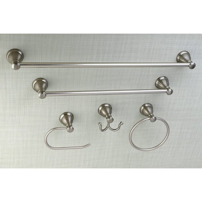 Kingston Brass BAHK5012478SN Mesa Verde 5-Piece 18-Inch and 24-Inch Towel Bars Bathroom Accessory Set in Brushed Nickel