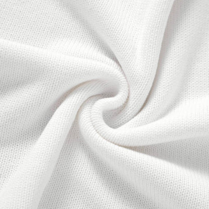 Hadetoto Baby Blanket Soft Cozy Cotton Cable Knit Crochet Receiving Crib Nursery Swaddling Blankets for Newborn Boys Girls (Baby White)