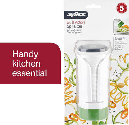 Zyliss Spiralizer - Vegetable Slicer & Kitchen Gadget for Cooking - Manual Vegetable Slicer - Dishwasher Safe