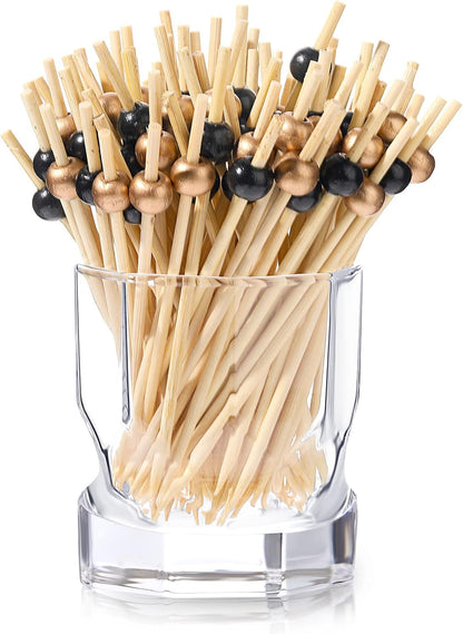 Patelai 120 Pcs Fancy Cocktail Picks, 4.7 Inch Decorative Toothpicks for Appetizers, Drinks, Food, Desserts,