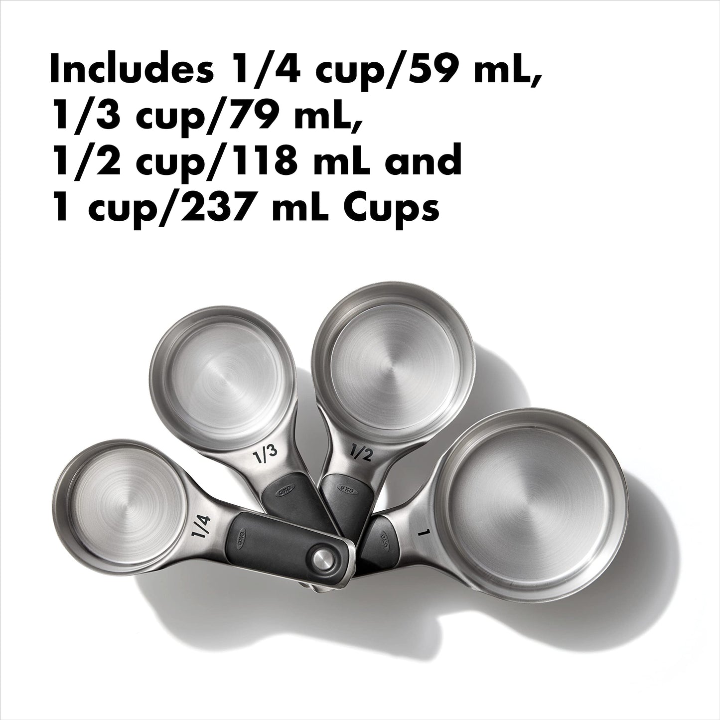OXO Good Grips 8 Piece Stainless Steel Measuring Cups and Spoons Set