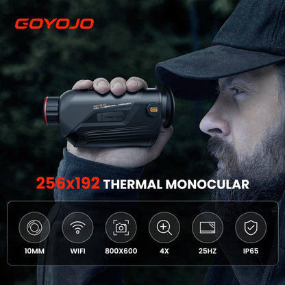GOYOJO G210 Thermal Monocular, 256x192 Thermal Imaging Monoscope Camera for Adults, 10mm Focal Lens Vision Goggles Thermal Scopes for Night Hunting Camping