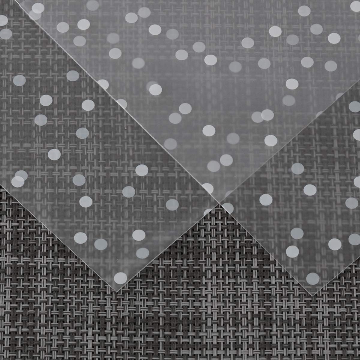 Vasdoo Self Adhesive Treat Cellophane Cookie Bag - White Polka Dot Party Favor Bag (5.5 x 5.5 inches, 100 Pcs)