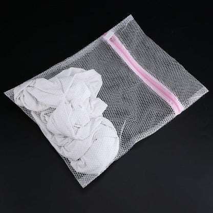 Zipped Lingerie Washing Bag, Mesh Laundry Bag for Socks, Bra, Underwear (50 * 60cm #1)