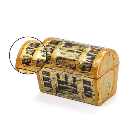 Nagpew Mini Pirate Treasure Chest, Gold Finish, 100 Pieces