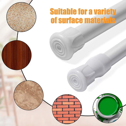 Adjustable Tension Rods for Shower, Curtain, Window, 15.7 to 28 in, 2 Pack, Spring Cupboard Bars for Kitchen Utensils