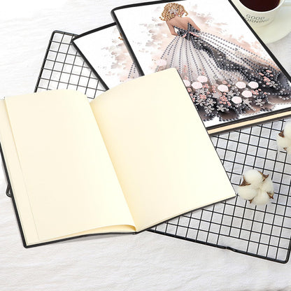 JISHSHAY Diamond Painting Notebook Journal Diamond Art Note Book Gem Art Sketch Book Gem Painting Diary Mosaic Kits for Adults Blank Notebook with Special Shaped 14.5×21cm/5.7×8.26in Dancer