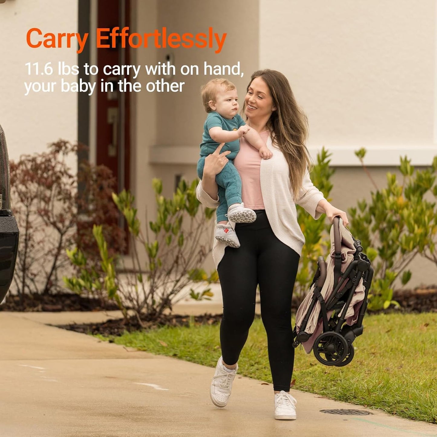 MAMAZING Ultra Air Lightweight Baby Travel Stroller with Carbon Fiber Frame, Compact & Airplane-Friendly, One-Handed Fold, 11.6 lbs, Perfect for Toddlers, Simply Taupe