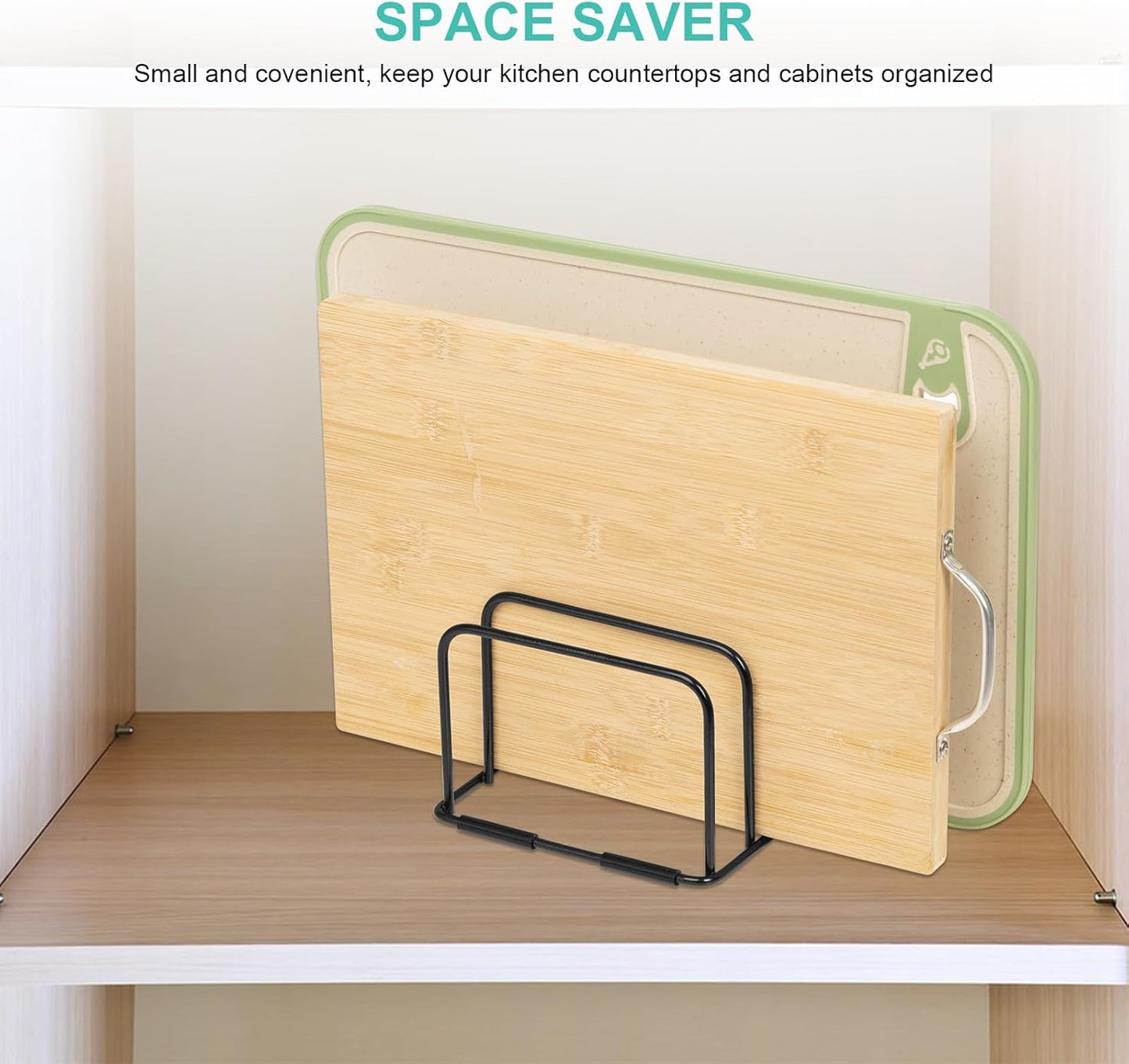 Cutting Board Holder Stand, Countertop Storage Rack, 6 x 6 x 3.9 in. Organizer for Baking Cookie Pan