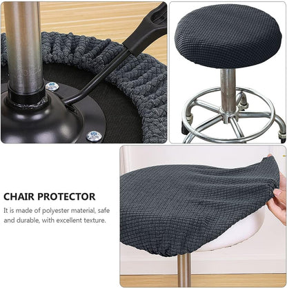 Garneck 1pc Round Stool Cover, Slipcover for Counter Stool, Bench, Outdoor Recliners, Dining Chair Polyester Cover