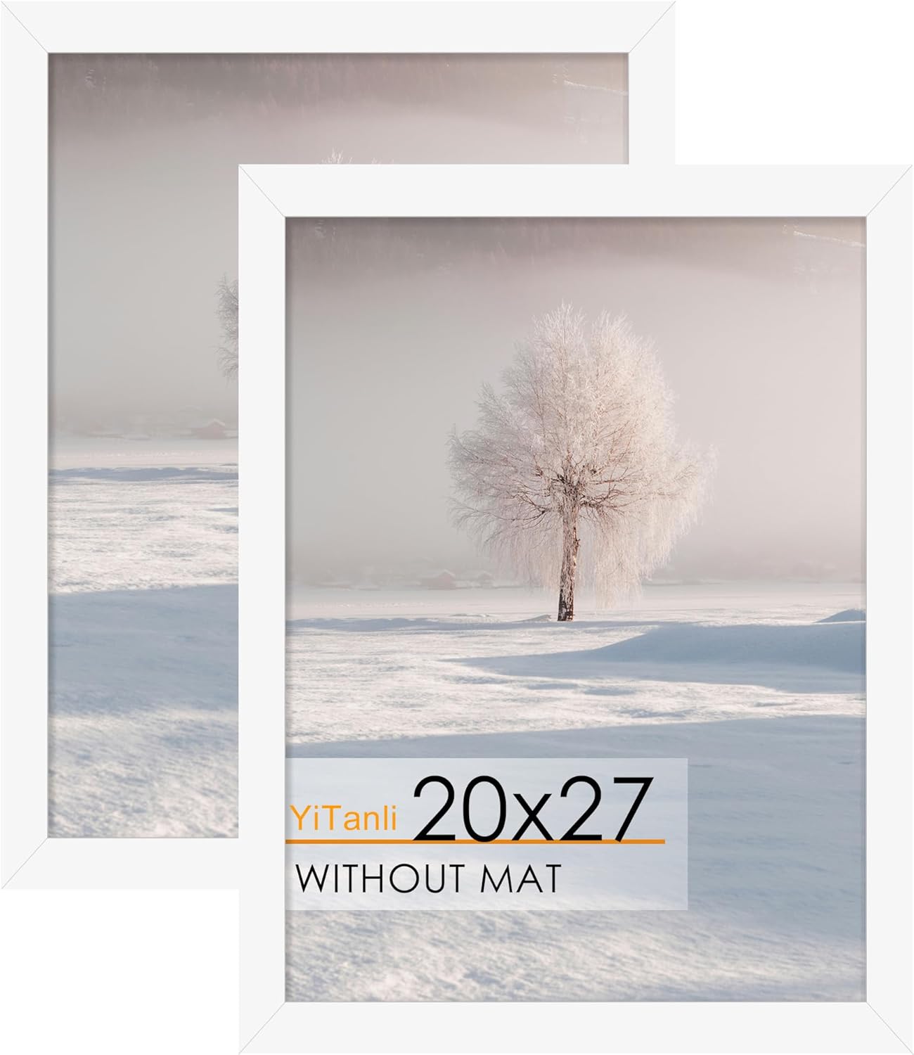 20x27, 20 27 27x20 2 Pack. Puzzle Frame for x in Posters and Art Prints, Horizontal or Vertical Wall Mounting, White