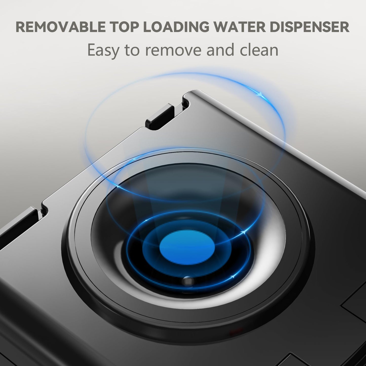 Euhomy Hot & Cold Water Dispenser, Top Loading Water Dispenser for 3 or 5 Gallon Bottles, Top Loading Hot & Cold Water Dispensor with Child Safety Lock, for Office, Home